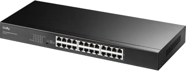 Cudy GS1024L Rackmount switch 24 porta, Crni