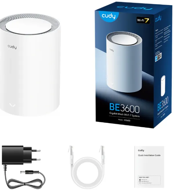 Cudy M3600 Mesh sistem Wi‑Fi 7 BE3600 2882 Mbps + 688 Mbps 1-Pack