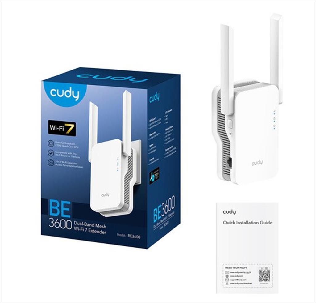 Cudy Re3600 Be3600 Ruter Wi-Fi7 1X gigabit 2 antene
