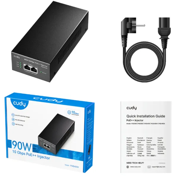 Cudy POE400X PoE injektor 90W 10 Gbps PoE++ 10M/100M/1G/2.5G/5G/10G