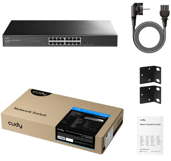 Cudy GS1016ES2 Switch 16-portni Gigabit 2x SFP Light Managed