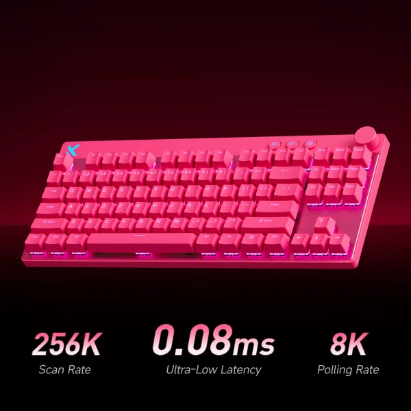 Mchose Mix 87 Gaming tastatura Hall Effect Magnetic Switch Rose Red