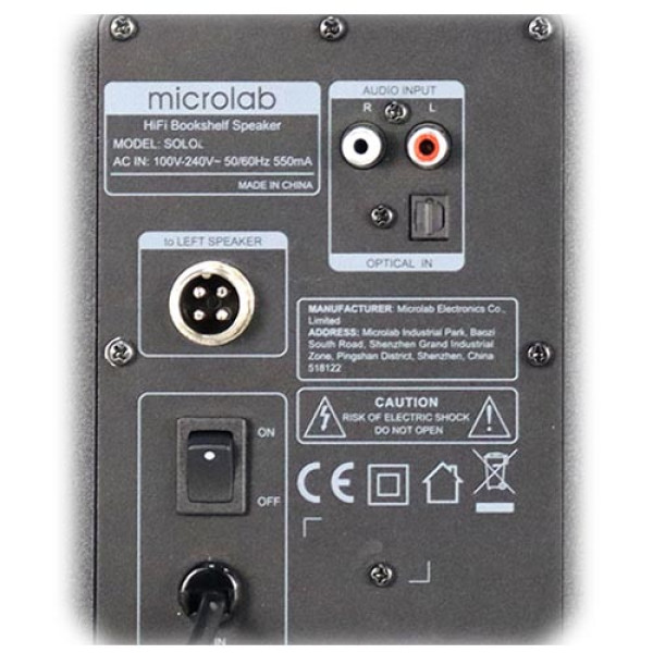 Microlab SOLO4 Set aktivnih drvenih zvučnika 2.0 60 W RMS (20+10W)x2 4+0,75 Bluetooth Optical 2RCA 2 komada, Crni