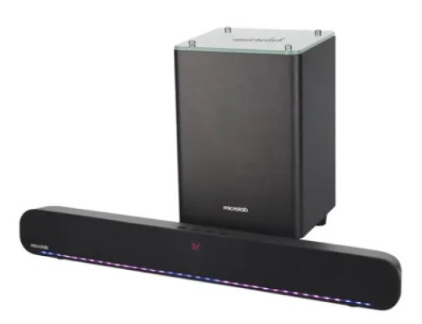 Microlab ROCKBAR500 Bežični zvučnik Soundbar i Subwoofer LED 60W Bluetooth Aux Optical, Crni