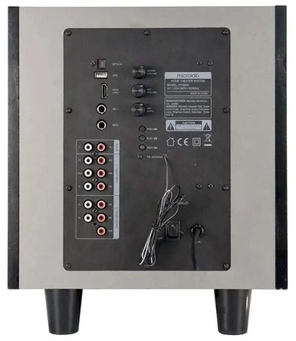 Microlab HTS800 Zvučnici 5.1 180 W, Crni