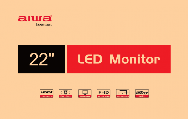 Aiwa MF2219-B Monitor 21,45" 1920x1080 IPS Full HD, Crni