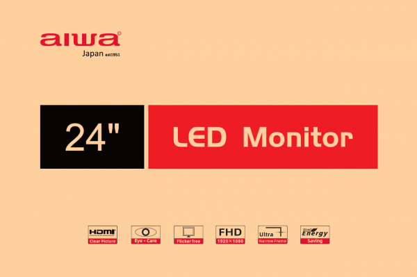 Aiwa MF2405-B Monitor 23.8'' FHD 1920x1080 IPS, Crni