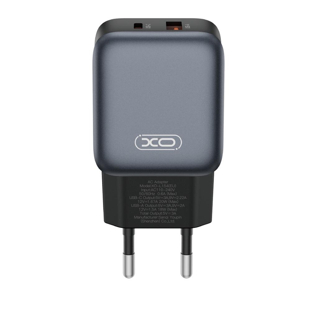 XO L154 Punjač USB-A + USB-C 20W