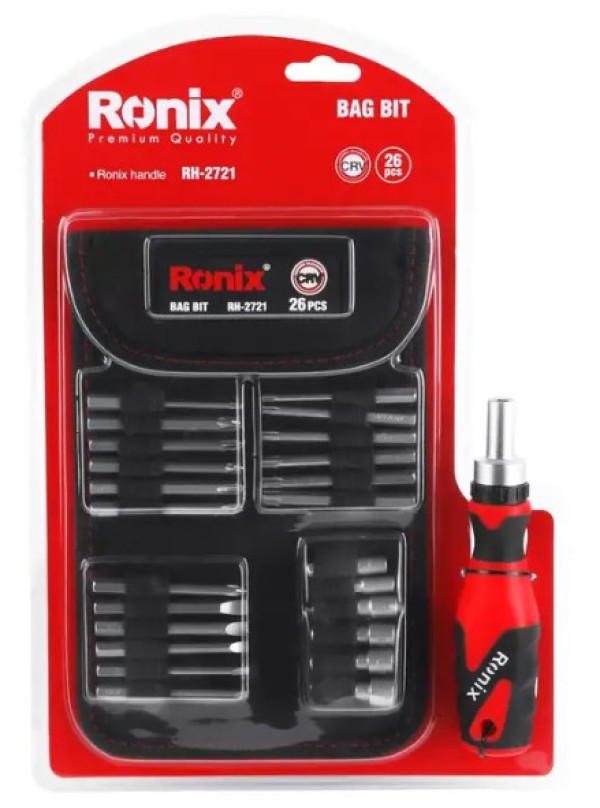 Ronix RH-2721 Set bitova i nastavaka 24+2