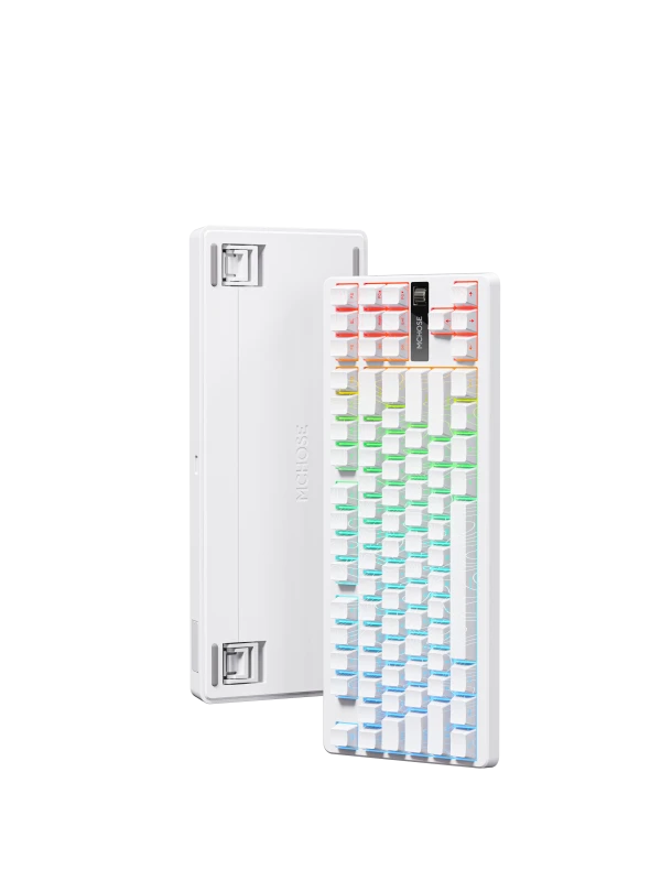 Mchose G87 Mehanička Bežična gaming tastatura Topographic, White