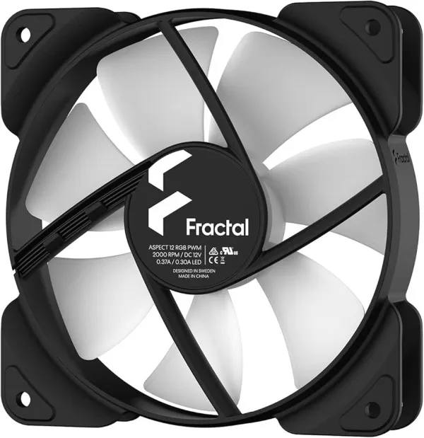 Fractal Design Kuler Aspect 12 Ventilator 120mm RGB, Crni