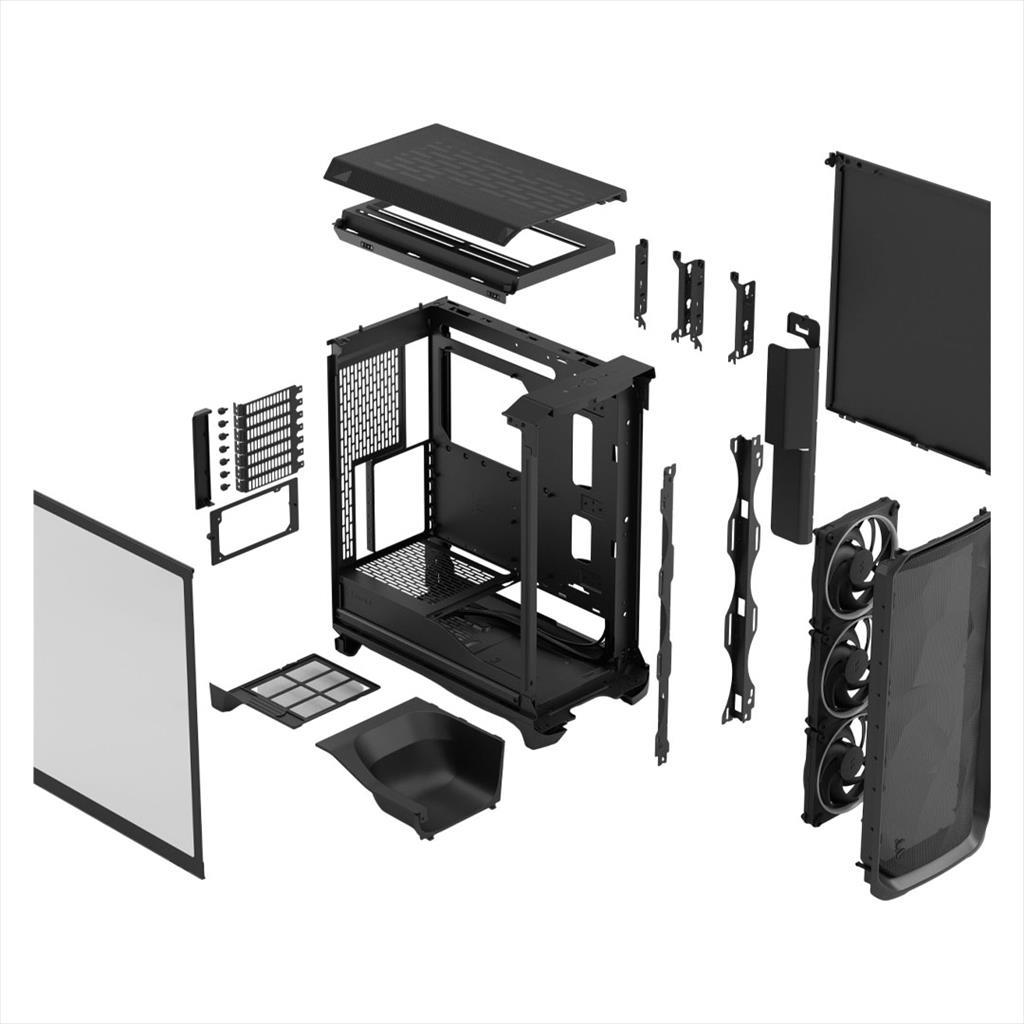 Fractal Design FD-C-MES3A-06 Meshify 3 E-ATX Mid-Tower ARGB kaljeno staklo, Crno