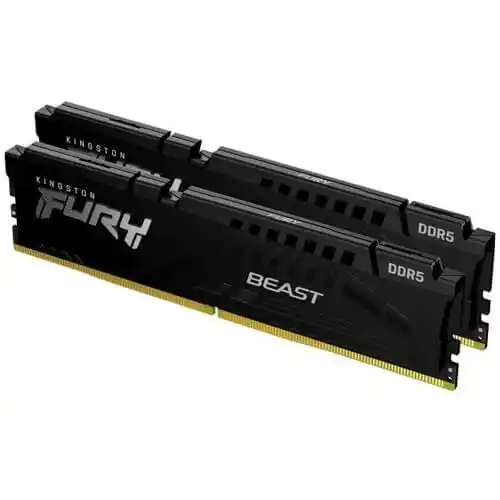 Memory DDR5 64GB (2x32GB) 5600MT/s Kingston Fury Beast KF556C40BBK2-64