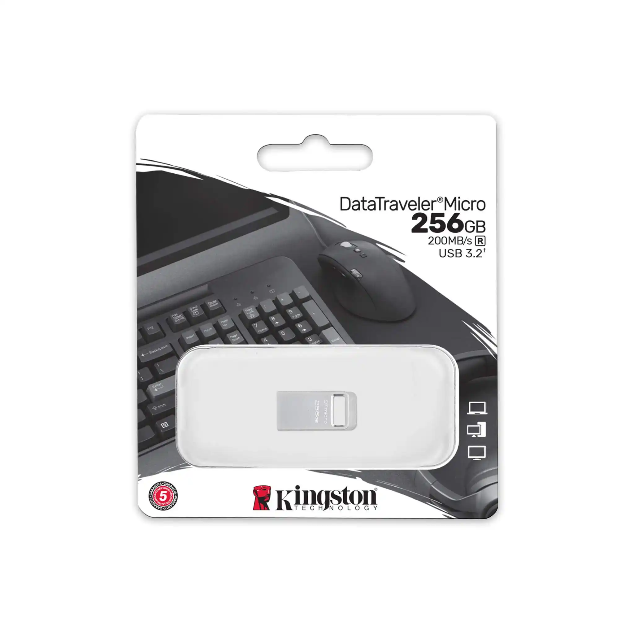KINGSTON USB flash 256GB micro 3.2 DTMC3G2/256GB srebrni