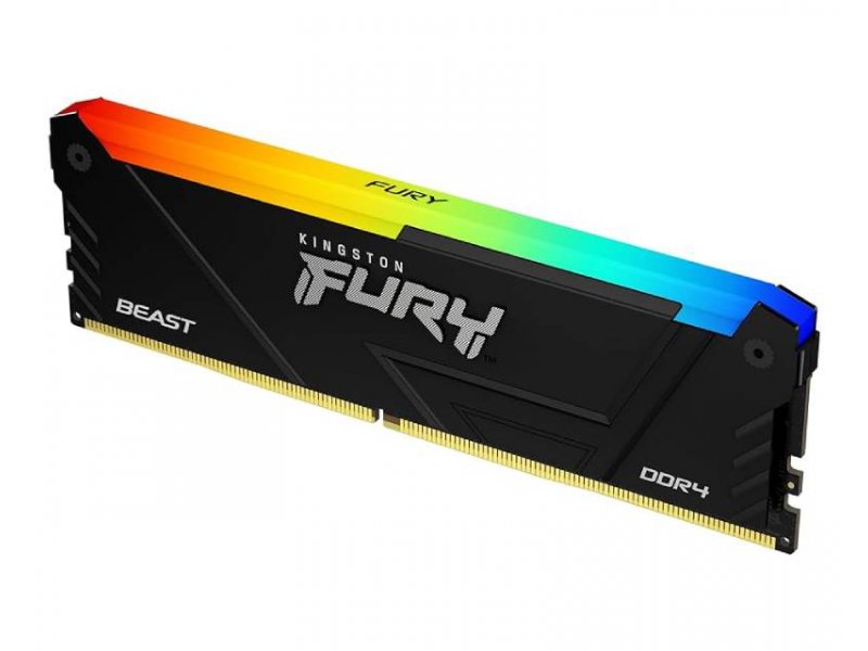 Kingston KF432C16BB12A/16 RAM memorija DDR4 DIMM 16GB 3200MT/s FURY Beast RGB/Black XMP, Crna