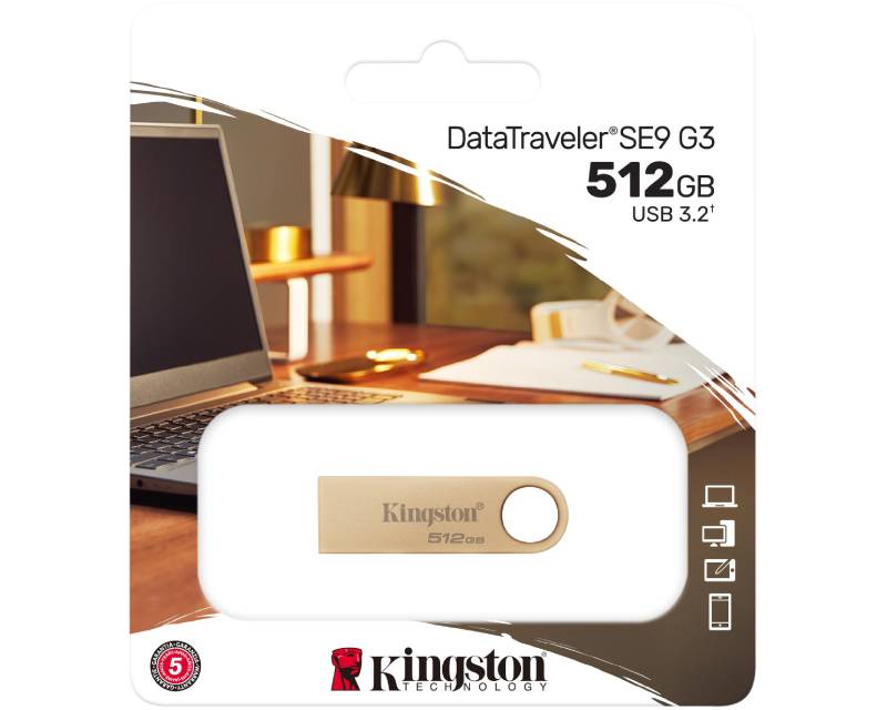 Kingston DTSE9G3/512GB DataTraveler SE9 G3 USB 3.0 flash 512GB, Champagne