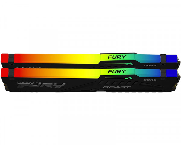 Kingston FURY Beast Black RGB EXPO Memorija DIMM DDR5 64GB 6400M, Crna