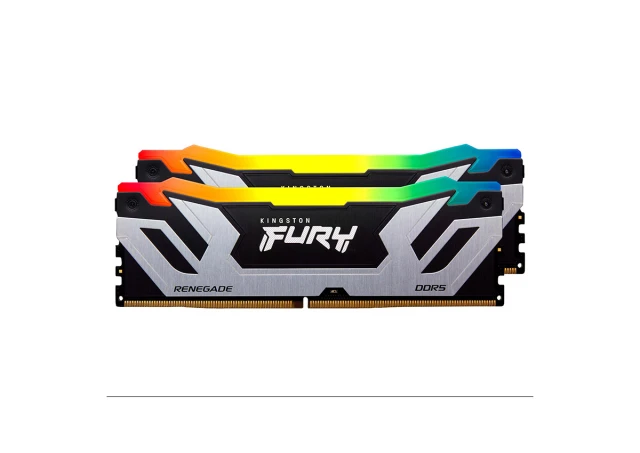 Kingston KF584CU40RSK2-48 CUDIMM DDR5 48GB 2x24GB kit 8400MT/s FURY Renegade Silver RGB XMP, Srebrne boje