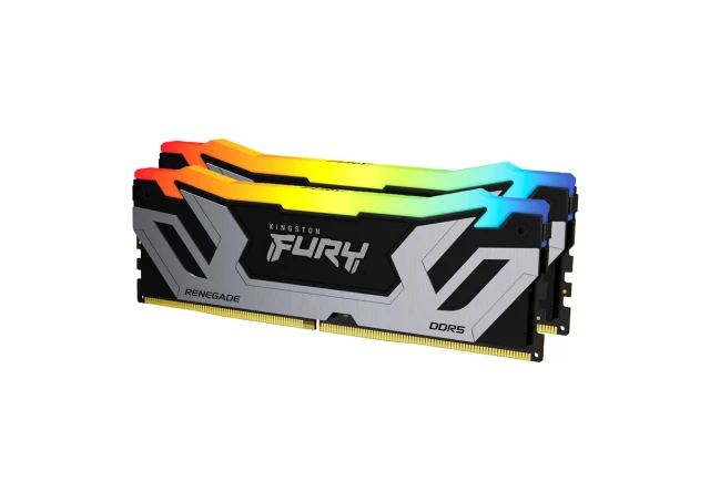 Kingston KF584CU40RSK2-48 CUDIMM DDR5 48GB 2x24GB kit 8400MT/s FURY Renegade Silver RGB XMP, Srebrne boje