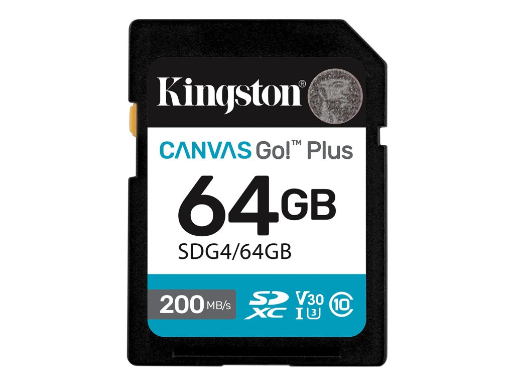 SD Card 64B Kingston SDG4/64GB class 10 200Mbs/100MBs