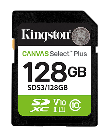 SD Card 128GB Kingston Canvas Select Plus SDR3/128GB