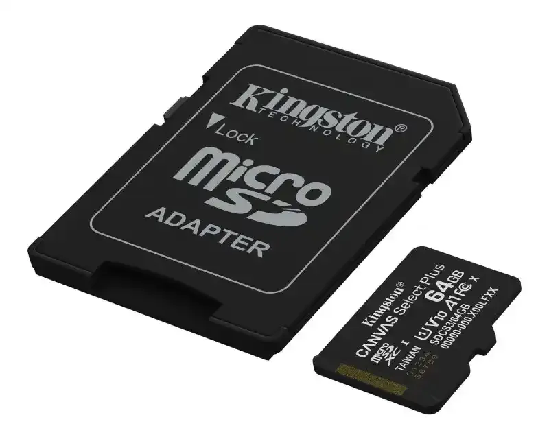 Kingston Micro SD Card SDCS3/64GB 64GB + SD adapter class 10