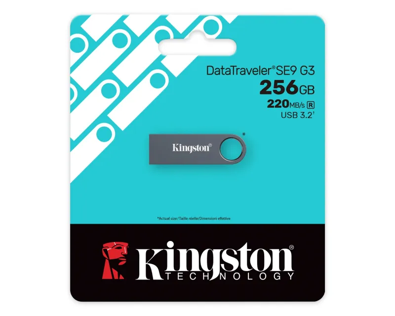 Kingston DataTraveler SE9 G3 USB Flash 256GB USB 3.2 Gen1 KE‑U2X256‑1AC
