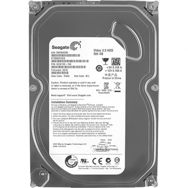 Seagate ST3500312CS HDD 3.5" 500GB 5900RPM 8MB SLIM SATA