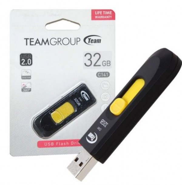 Team Group TC14132GY01 USB 2.0 Flash 32GB C141 crno-žuti