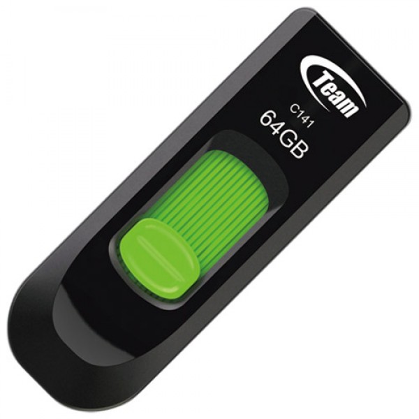 Team Group C141 TC14164GG01 USB 2.0 Flash 64GB crno-zeleni