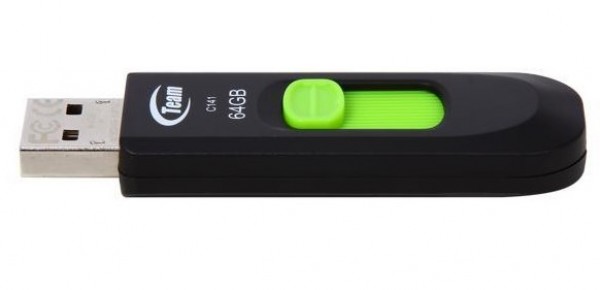 Team Group C141 TC14164GG01 USB 2.0 Flash 64GB crno-zeleni