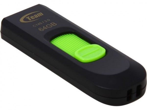 Team Group C145 TC145364GG01 USB 3.2 Flash 64GB, Crno-zeleni