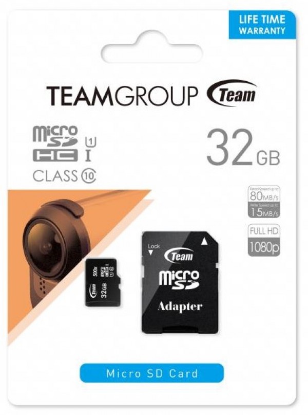 Team Group TUSDH32GCL10U03 Memorijska kartica Micro SDHC 32GB + SD Adapter