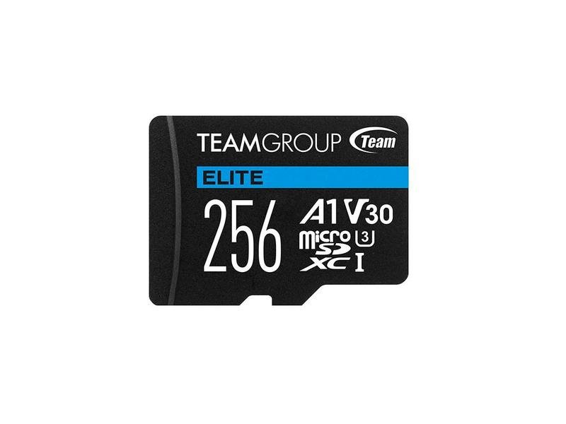 Team Group TEAUSDX256GIV30A103 Micro SDXC 256GB UHS-I ELITE +SD Adapter, Crni