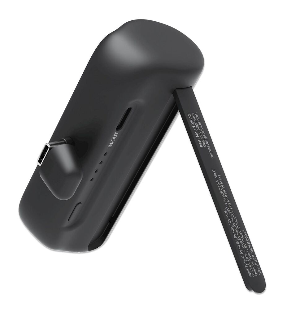 Manhattan Eksterna bateriјa 5000 mAh 20W USB C, Crna