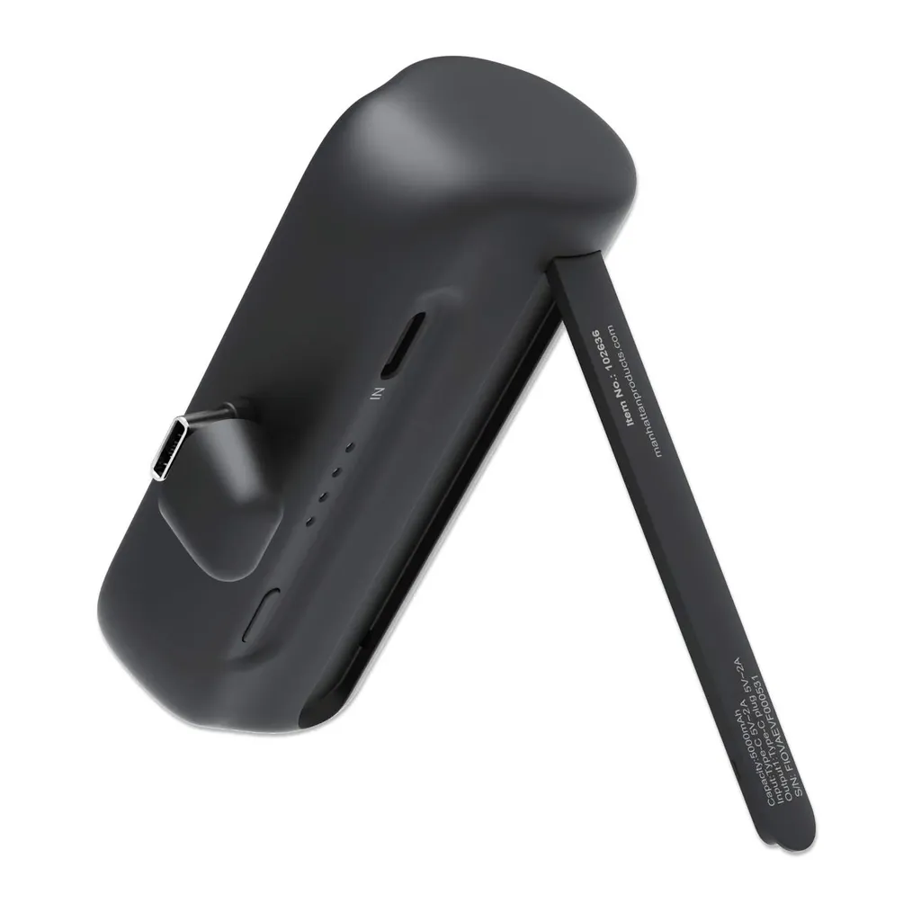 Manhattan 1026336 Eksterna baterija 5000mAh 10W USB-C, Crni