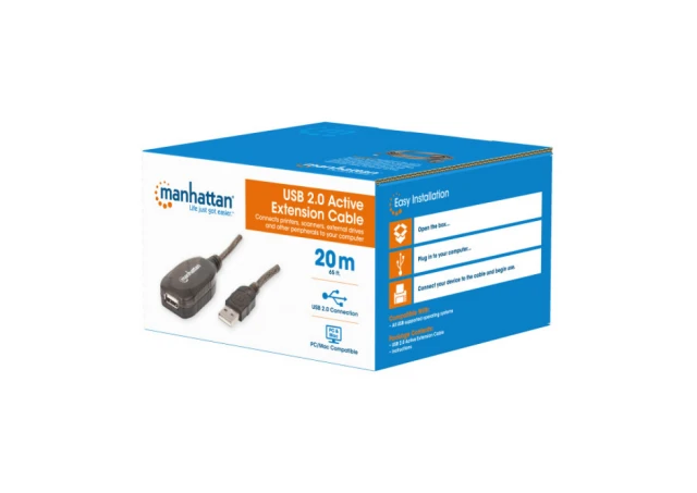 Manhattan 150958 Kabl USB-A M/F 2.0 480Mbps produžni aktivni 20m