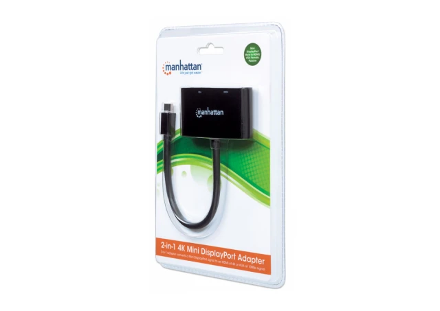 Manhattan 152709 Adapter Mini DisplayPort/M - HDMI/VGA F Kabl, Crni