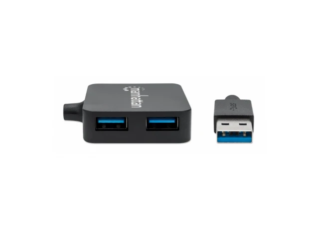 Manhattan 162296 USB HUB 4port 3.2 G1/5Gbps, Crni