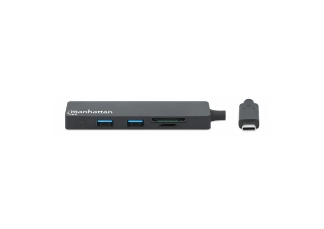 MAMHATTAN 164948 USB-C HUB 3port 3.2 G1/5Gbps CR Crni