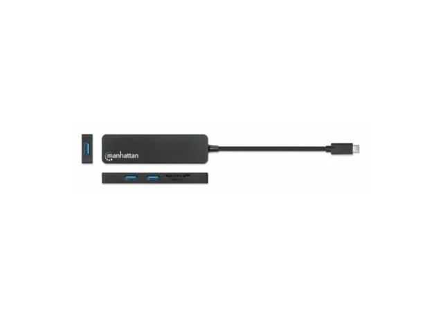 MAMHATTAN 164948 USB-C HUB 3port 3.2 G1/5Gbps CR Crni