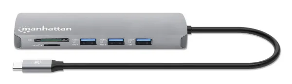 Manhattan Docking station 9-u-1 USB-C 1xHDMI/5xUSB/LAN/CR/PD 100W