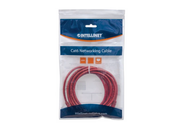 Intellinet 342179 LAN UTP kabl Cat6 CCA 3m, Crveni