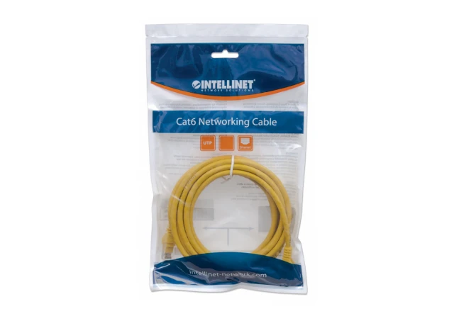 Intellinet 342377 LAN UTP kabl Cat6 CCA 3m, Žuti