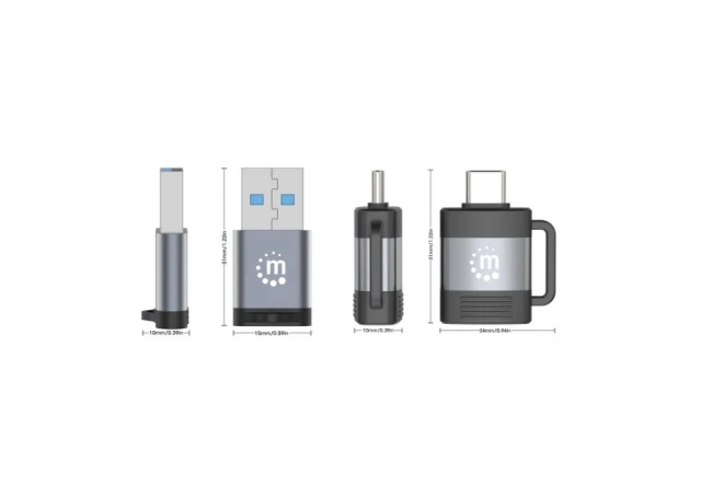 Manhattan 356329 Adapter USB 3.0 - USB-C M/F - F/M set 2 adaptera