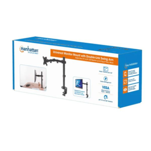 Manhattan 461542 Stoni nosač za monitor 13"–32" , Crni
