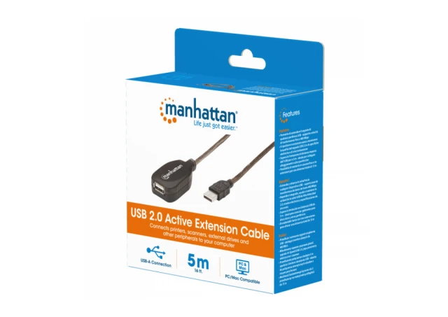 Manhattan 519779 Kabl USB-A M/F 2.0 480Mbps produžni aktivni 5m