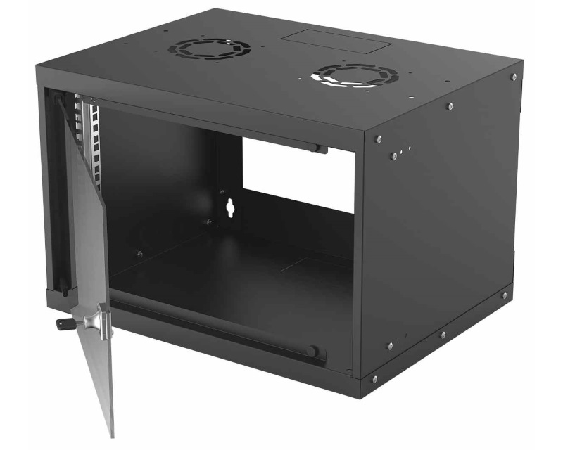 Intellinet 714143 Rek orman 19" Basic Wallmount Cabinet 6U, Crni