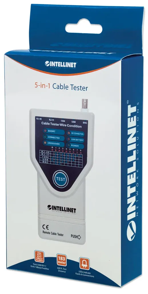 Intellinet 780094 Mrežni tester RJ45/RJ11/USB/BNC