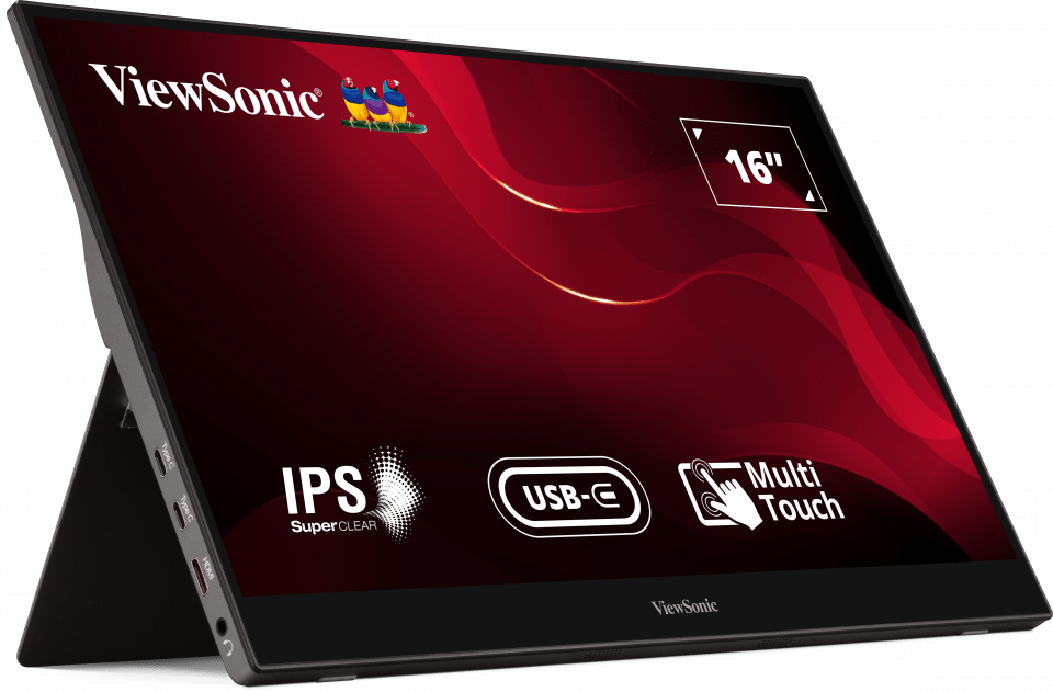 ViewSonic Monitor TD1655, 15.6", 1920x1080px, IPS, 60Hz, USB-C, HDMI